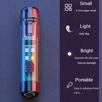 Píšťalka Svetlo Mini LED Vonkajšie Silné Svetlo Prenosné aplikácie Keychain Svetlo Nabíjania cez Usb Prenosné Núdzové Výstražné Malá Baterka
