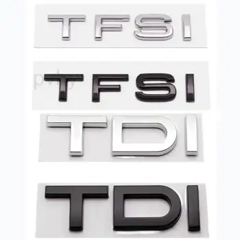 3D ABS Black TFSI Logo TDI Písmená Kufri Znak, Odznak Pre Audi A3 A4 A5 A6 A7 A8 Q2 Q3 Q5 Q7 Q8 TFSI TDI Nálepky Príslušenstvo