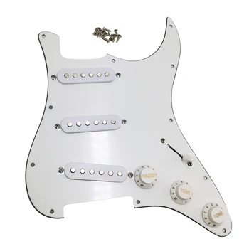 Príslušenstvo Móda Ochrana Prístroja Stabilné 11 Otvor Naložené Prewired Anti-scratch 3-Vrstvové Gitara Pickguard Časti Single-Coil,