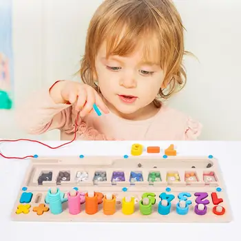 Drevené Hračky pre Deti detské Drevené Číslo Puzzle Set Bezpečné, Ľahko-to-hold Magnetické Bloky na Začiatku Inteligencie Mozgu