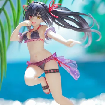 20 cm Dátum Guľka Tokisaki Kurumi Coreful Obrázok Plavky Ver PVC Sexy Dievča Model Anime Hračky Obrázok Dospelých Hračka Bábika
