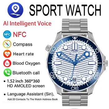 GEJIAN Nové pánske Smart Hodinky Bluetooth Hovor NFC Nepremokavé Smartwatch 360 * 360HD Veľký Displej 400mAh Smart Hodinky pre Mužov 2023