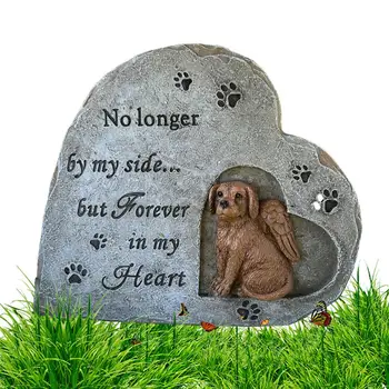 Pet Náhrobný Pre Psa Živice Záhrada Pamätný Kameň v tvare Srdca Pet Hrobu Marker Pre Cintorín Dvore Pamätník Bereavement Dary