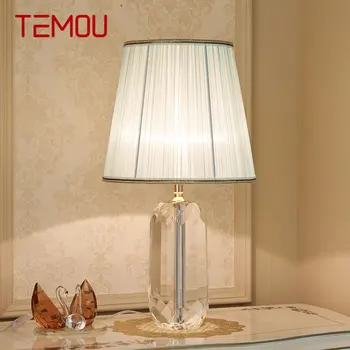TEMOU Moderné Crystal stolná Lampa LED Vintage Jednoduché Kreatívne Posteli Stôl Svetlo pre Domáce Obývacia Izba, Spálňa Decor