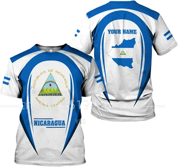 2023 pánske T-Shirt Nové Nikaragua T-shirt 3D Vytlačené Vlastné Meno Mužov a Žien T-shirt Harajuku Ulici Nadrozmerná Top