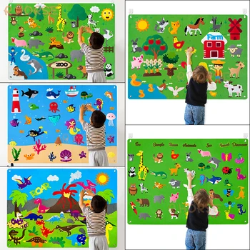 Cítil Rada Príbehy Nastaviť Montessori Tichom Farma Zvierat, Hmyzu Rodiny Interaktívne Začiatku Predškolského Vzdelávania Batoľatá Hračky pre Dieťa