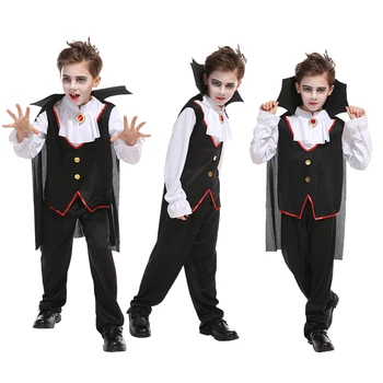 Chlapci Halloween Upír Cosplay Kostýmy pre Deti, Karneval, Maškarný Party Šaty Oblečenie
