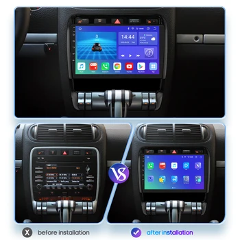 2din Android 12 Auto stereo Rádio Multimediálny Prehrávač Videa Navigácie GPS Na Porsche Cayenne I 1 9PA 2002 - 2010 Carplay
