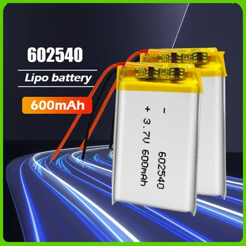 602540 600mAh 3,7 V Nabíjateľná Li-po Lítium-Polymérová Batéria Pre GPS, MP3, MP4 POS Bluetooth Reproduktor Hlasový Záznamník Pes tréner