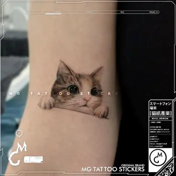 Tetovanie Nálepky Dočasné Tetovanie Mačiatko Zápästie Cute Cat Art Tattoo Lacný Tovar Festival Tomcat Nálepky Nepremokavé Falošné Tetovanie