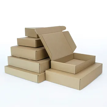 10pcs/veľa Hnedej Vlnitej Papierovej Krabici Lietadla Papierové Darčekové Balenie Box Poštové Expresná Doprava Package Box