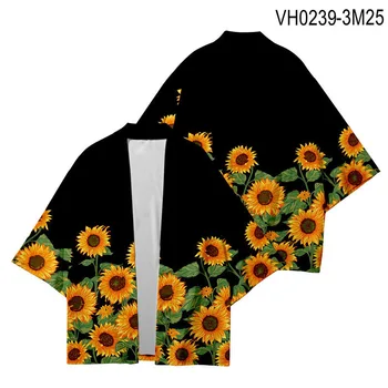 Japonský Štýl Dospelých Kvet Samuraj Cardigan Módne Ženy Muži Kimono Tričko Voľné Yukata Haori Kimonos Blúzka Bežné Streetwear