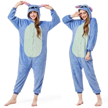 Disney ' Lilo Cak Steh Cosplay Kostýmy Jumpsuit pre Dospelých Steh s Kapucňou Pyžamo Onesie Kostým Halloween Oblečenie pre Ženy, Mužov