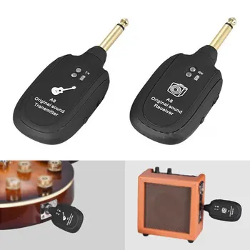 UHF Gitara Bezdrôtový Systém Vysielač, Prijímač vstavanej Batérie Max 50M Pôvodný Zvuk, Prenos Pre Gitaru, Bass