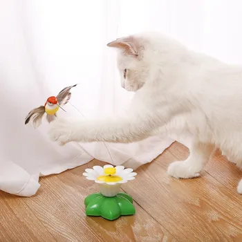 Automatické Elektrické Rotačné Cat Hračka Farebný Motýľ Vtákov, Zvierat Tvar Plastové Zábavné Psa Mačiatko, Interaktívne Školenie Hračky