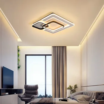Moderné LED stropné svetlá obývacia izba, spálňa lesk de plafond moderne zariadenie plafonnier white black LED stropné svietidlo