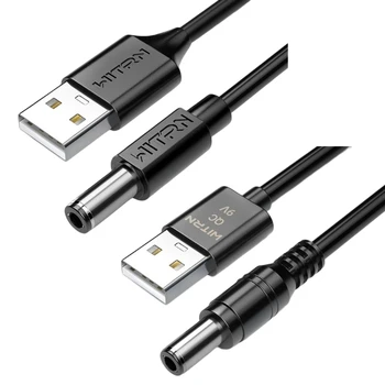 USB-A QC3.0 Mužskej DC5.5x2.5mm 9V 12V Zariadenia Nabíjanie Kábel Napájací Kábel 1,2 M Drop Shipping