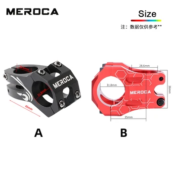 MEROCA Požičovňa Kmeňových Ultralight CNC Duté Časti Stonky 35 mm 28.6 mm*31.8 mm Hliníkovej zliatiny pre MTB, Road Bike Stonky