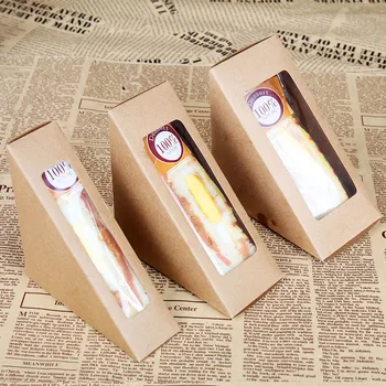 20Pcs Sandwich Balenie Box Prípitok, Pečenie Pečiva Balenie Sandwich, Baliaci Papier, Caissettes Papier Cukrár, Chlieb Kontajner