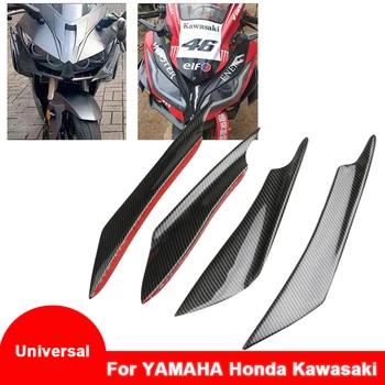Univerzálny Pre Yamaha R3 Suzuki Kawasaki Honda H2 Skútrov Motocyklov Winglet Predné Krídlo Vzduch Odvádzať Spojler Nálepky Príslušenstvo