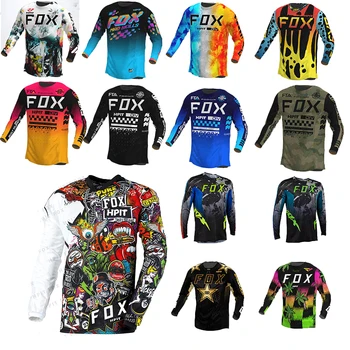 2023 Mužov Zjazd na Horských Bicykloch MTB Košele Offroad DH Motocykel Motocross Sportwear Oblečenie Hpit Fox Racing Prvok
