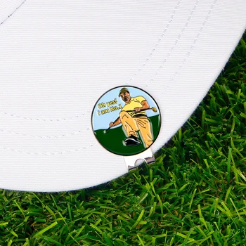 25 mm Okrúhle Mince Kovové Značky Držiteľ Nie je Ľahké Fade Biele Vonkajšie Produktu Golf Ball Marker Klip Pevný A Odolný Zelený Klobúk Klip