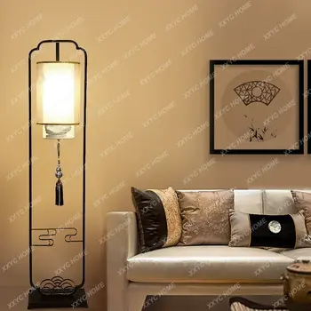Podlahová Lampa Obývacia Izba a Nočné Jednoduché Moderné Retro GD Poschodí Lampa Vertikálne Čínska stolná Lampa