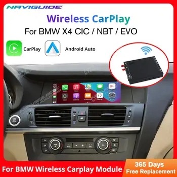 Bezdrôtové Apple CarPlay Android Auto Rozhranie pre BMW X4 F26 rokov 2011-2016 CIC NBT EVO Zrkadlo Odkaz AirPlay Auto Play Funkcia