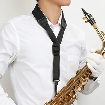 Hudobné Nástroje, Saxofón Krk Cca.65 G Black Pohodlný Elastický Materiál Vynikajúci Darček Pre Saxofón