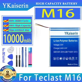YKaiserin 10000mAh Náhradné Batérie Pre Teclast M16 X20L Tablet PC 2-wire Batérie