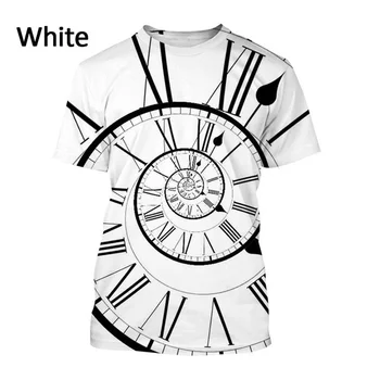 2023 3D Tlač Nové Kreatívne Hodiny Vzor T-shirt Módne Osobnosti Unisex Super Cool Street Style Bežné T-shirt