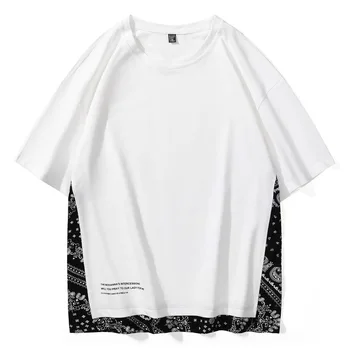 Kešu Kvet-Krátke rukávy pánskej Módy Značky Voľné Pol rukávom Letné Harajuku Port Štýl T-shirt In Trend Veľké Veľkosť