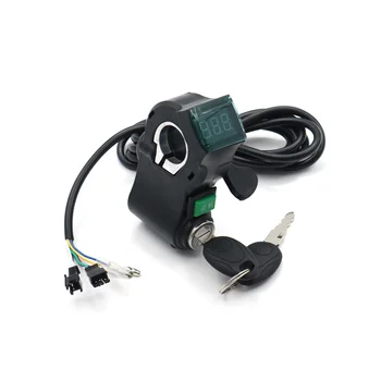 E-Bike Zapaľovanie, Kľúč na Uzamknutie Palec Plyn Voltmeter Digitálny Napätie Starter Displej pre KUGOO M4 Xiao M365 Univerzálny