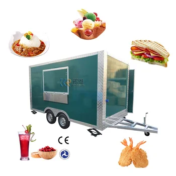 BBQ Hot Dog Predajné Potravín Nákladných Prívesov s DOT CE Plne Vybavené Potravín Trailer Potravín Vozidlo s plne vybavená Kuchyňa