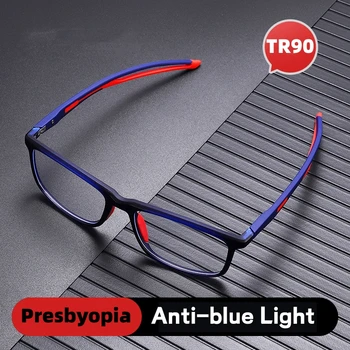 Móda Ultralight Športové Presbyopia Okuliare Módne Modré Svetlo Blokuje Okuliare na Čítanie Muži Ženy TR90 HD Objektív Ďaleko Okuliare