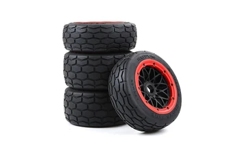 Predné a zadné pneumatiky kompletnú montáž 4pc vhodné na 1/5 Hpi Rovan Rofun Km Baja 5b Rc Auto Diely