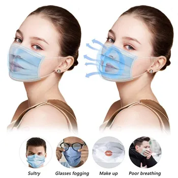 3ks 3D Úst Maska Vnútorný Vankúš Držiak Podporu Dýchania Pomoc Pomoc pre potravinársky Silikón Maska Držiteľ Priedušná Ventil