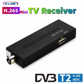 MINI DVB-T2 Dekodér HEVC H. 265 T2 HDTV 1080P Stick Dolby TV Tuner Digitálny Terestriálny Prijímač s TV Box, Taliansko, Španielsko, Francúzsko, Rusko
