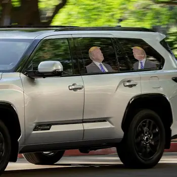 Auto Trump Cestujúcich Nálepky Odtlačkový Automobilových karosérií Styling Auto Okno Nálepky, PVC Trump Tvár Odtlačkový Nálepky Auto Príslušenstvo