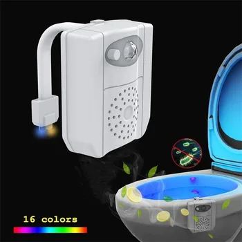 Inteligentný Snímač Pohybu Wc Sedadlo Nočné Svetlo 8/16 Farby Kúpeľňa Wc Nepremokavé Podsvietenie WC Ľudských Indukčné LED Svetlo Wc