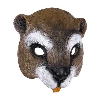Realistické Zvierat Cosplay Maska s Elastický Pás Maškarný Veverička Maska