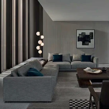 Veľká Veľkosť Moderné Textílie Gauč talianskom Štýle Pre Obývacia Izba svetlo luxusné minimalistický dizajn, gauč, nábytok, sanita