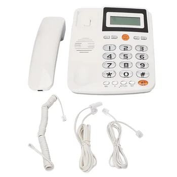 Veľké Tlačidlo Telefón Ľahko čitateľný ID Volajúceho, Šnúrový Pozemné Telefón Bielym Domov pre Starých Ľudí