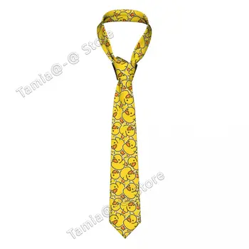 Žltá Kačička Unisex Kravata Polyester 8 cm Roztomilý Krku Kravatu pre Mužov Chudá Úzke Vyhovuje Príslušenstvo Gravatas Svadobné Office