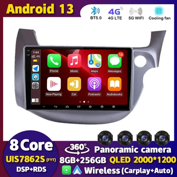 Android 13 Carplay autorádia Pre HONDA FIT JAZZ 2007 2008 2009 2010 2011 2012 2013 Multimediálne Video Prehrávač, GPS Stereo Hlava Jednotky