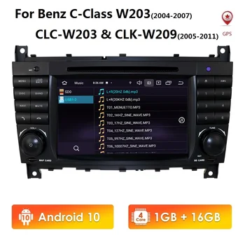 Android 10 Auto Stereo DVD Prehrávač 2 Din Vedúci Jednotky GPS Navigácia pre Mercedes Benz, C-Trieda W203 CLC Triedy CLC W203 Triedy CLK W209