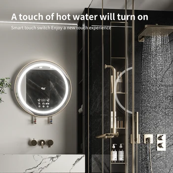 To je, horúce elektrický ohrievač vody pre domácnosti kúpanie, inteligentný variabilná frekvencia konštantná teplota svetla a zrkadlo