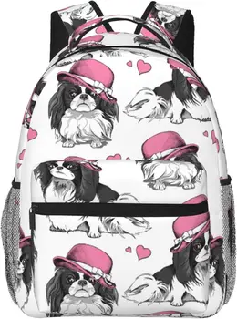Pes Pink Lady Spp Ľahký Notebook Batoh pre Ženy, Mužov College Bookbag Bežné Daypack Cestovná Taška