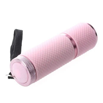 4X Vonkajšie Mini Ružová Gumy Potiahnuté 9-LED Baterka Horák