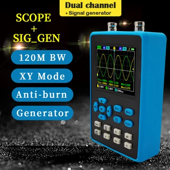 DSO2512G 2.8 Palcový Digitálny Osciloskop 120M Pásma Dual Channel Osciloskop FFT Spektra Analýza Tri Režimy Spúšte